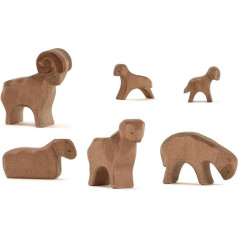 Ostheimer 1165 Sheep Group, Brown (6 Pieces), 6 Pieces