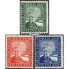 German Reich 372 374 (Complete. Ausg.) 1925 Rheinland (Stamps for Collectors)