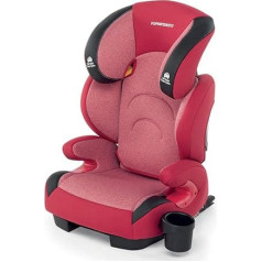 Foppapedretti Best DuoFix Homologated Car Seat Group 2-3 (15-36 kg) for Children from 3 to 12 Years, Red (Cherry)