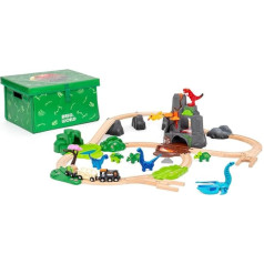 BRIO World - 36104 Dinosaurier Deluxe Set, 44-teiliges Zugset für Kinder ab 3 Jahren