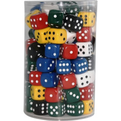 Weible Spiele 05118 1 – acrylic block Plain Tin, 18 mm, Pack of 100