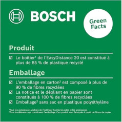 Bosch EasyDistance 20 Laser Rangefinder (Easy and Precise Measurement up to 20 m, Pocket Size, One Button Control, in Box)