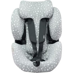 JYOKO Kids Cotton Cover Compatible with Maxi Cosi Recaro Zero, I-Size (Car Seat Cover, White Star)