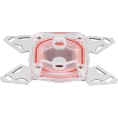 Richer-R CPU Water Cooling Block Waterblock, PC CPU Water Cooling Block G1/4 Thread Cooling Block Water Block with Copper Base, Suitable for AMD AM4 Computer Water Cooling
