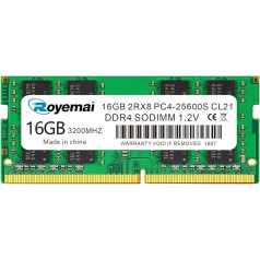 DUOMEIQI 16GB DDR4 PC4-25600S 3200MHz 260PIN SODIMM 1.2V CL21 2Rx8 Laptop RAM Memory Module