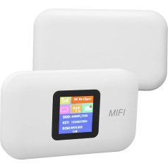 4G LTE Mobile WiFi Hotspot, Portable WiFi with 4G to WLAN with SIM Slot, Up to 150 Mbps Download Speed and Up to 10 Devices, Pocket WiFi Hotspot for Car Travel