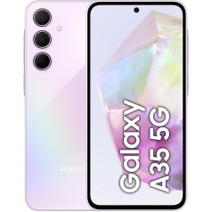 Samsung Galaxy A35 5G Smartphone, Android Phone without Contract, 128 GB / 6 GB RAM, 2 Days Battery Life, 50 MP Camera, Awesome Lilac, 2.5 Year Warranty