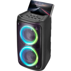 Defender® Bluetooth Speaker with LED Light, Music Box, Portable Bluetooth Box, 20 W, Built-in FM Radio, MP3, SD, Stereo Pairing, Perfect for Home, Outdoor Use