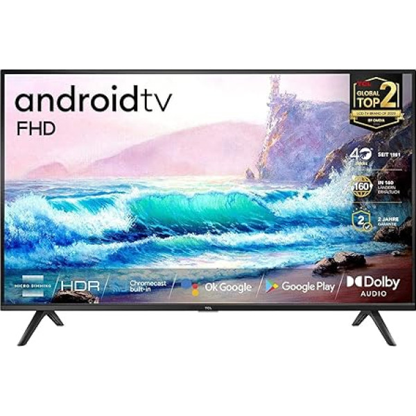 TCL 40S5209 LED TV 100 cm (40 Inches) Smart TV (HD, Android TV, HDR, Micro Dimming, Dolby Audio, Google Assistant, Chromecast & Google Home)