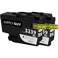 Supply Guy 2 Printer Cartridges Compatible with Brother LC-3239 Black for HL-J6000dw HL-J6100dw MFC-J5945dw MFC-J6945dw MFC-J6947dw