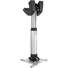 Vogel's PPC 1540 Projektor-Deckenhalterung für 30-337mm (1,2-13,2 Zoll) Projektoren, drehbar + neigbar und höhenverstellbar, max. 15 kg, silber
