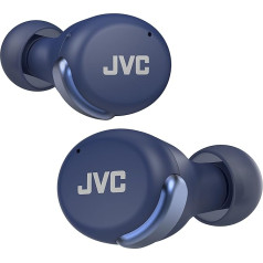 JVC HA-Z330T-A Compact True Wireless Earphones, Active Noise Cancelling, Lightweight, Stylish Design, BT 5.2, Waterproof (IPX4), 21 Hours Playtime, Low Latency Mode for Games, (Blue)