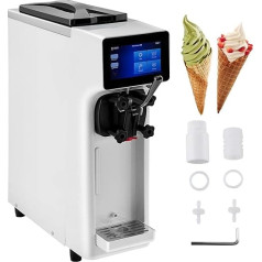 VEVOR Ice Cream Machine, 10-20 L/St. Production, Commercial Soft Ice Cream Machine with Compressor 430 W, 1000 W Ice Cream Maker, LCD Screen, Automatic Cleaning, Catering Soft Ice Cream Machine,