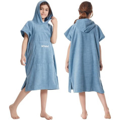 Hiturbo Children's Towel Poncho Robe - Changing Surf Bath Swimming Robe with Hooded for Boys and Girls