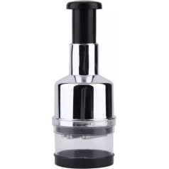 Manual Garlic Cutter, Time-Saving Stainless Steel Multifunctional Onion Cutter, Food Grade Carrot Vegetable Chopper for Kitchen, Cooking
