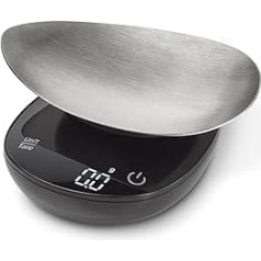 CASO FinoCompact Precision Precision Scales for Spices, Tea, Coffee, Medicine etc., Tare Weighing Function, Weighing Scale 0.1 g - 500 g in 0.1 g increments, Includes Brushed Stainless Steel Weighing