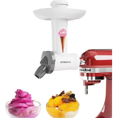 OTOmitra Ice Maker Attachment for KitchenAid Stand Mixer, Fruit Ice Maker Attachment is Made of BPA-Free, Food-Grade Materials and Makes Frozen Desserts, Dairy Free Ice Cream Maker