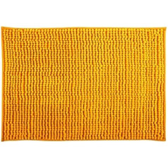 MSV Chenille High Pile Bath Mat 50 x 80 cm - Saffron Yellow