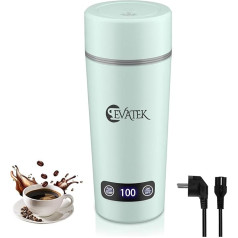 EVATEK Electric Travel Kettle, 4 Levels of Temperature Control & Boil Dry Protection, 304 Stainless Steel Tea Kettle, Portable & BPA-Free, 350 ml Multifunctional Mini Kettle for Travel