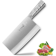 SHI BA ZI ZUO Kitchen Knife 8 Inch Versatile Butcher Cleaver Chopping Knife for Cutting Meat and Chopping Bone for Kitchen Home and Restaurant