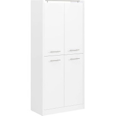 Schildmeyer Trent 701611 Tall Cabinet, Wood Material, Matt White, 70.7 x 35 x 157.5 cm