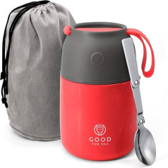 GOOD FOR YOU Insulated Food Container - 530ml Stainless Steel Hot & Cold Meal Container - Double Wall Insulation