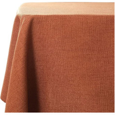 WAITER TREE Tablecloth Linen Tablecloth Lotus Effect Tablecloth Washable Tablecloth Square Table Linen for Dining Table Kitchen Wedding Everyday Use Dinner Parties Decoration Dark Grey 145 x 300 cm