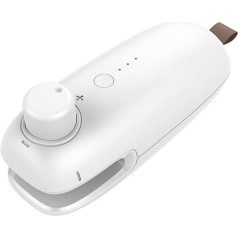 Soapow 2 in 1 Film Sealer with Cutter for Chip Bags, Plastic Bags, USB Rechargeable Travel Mini Foil Sealer, Bag Sealer Portable Mini Sealer