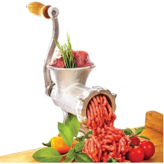 Manual Meat Grinder, Sausage Filler, Manual Food Processor, Onion Chopper, Vegetable Chopper, Meat Grinder, Hand Mixer, Stainless Steel Cross Knife, Die-Cast Aluminium Housing