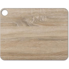 ARCOS Wooden Style Chopping Board with Hanger. Smooth cellulose fibre and resin surface. Professional utensil. Serving tray. Colour: brown. 43 x 33 cm.