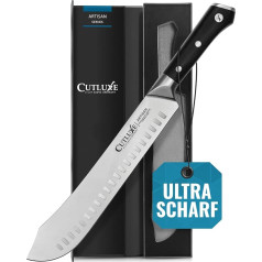 Cutluxe Butcher Knife 25 cm - Meat Knife Butcher Knife Carving Knife Chopping Knife Kitchen Knife - Ergonomic Design & Extremely Sharp - Artisan Series