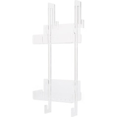 Regplex Perspex Shower Caddy - 2 Shelves for Shampoo and Soap - Clear Screwless Design