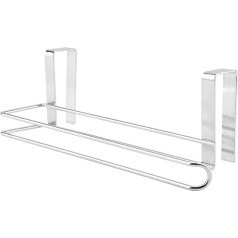 TOPINCN Kitchen Roll Dispenser Stainless Steel Kitchen Door Roll Paper Holder Paper Under Cabinet Shelf Towel Holder Hanger