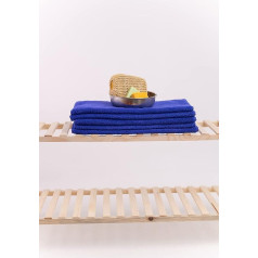 Questo Casa, Pack of 5 Hand Towels, 100% Cotton, Bath Towel, Navy Blue, 50 x 90 cm