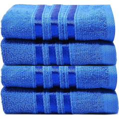 Towelogy® Luxury Towel Set 100% Egyptian Cotton 500gsm Ultra Soft and Absorbent Multipurpose Use for Bath, Hand, Face, Gym and Spa, 50 x 81 cm (4 Pack, Royal Blue)