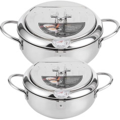 HEEPDD Fryer Pan, Chip Pan Fryer Tempura Fryer Pot with Japanese Style and Induction Cooker Compatible