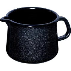 RIESS 0672-009 Sippy Pot Nouvelle Black Magic Extra Strong Diameter 12 cm Height 10.8 cm Capacity 1 Litre Enamel Black Induction