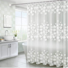 HODORPOWER Shower Curtains Mildew Resistant Waterproof Marble Bathroom Curtain Washable Bath Curtain (Sheer Pattern, 180 x 200 cm)