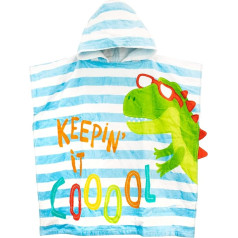 Harry Bear Boys Towel Poncho Dinosaur Multicoloured One Size