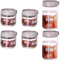 Stackable Spice Jars (Pack of 6, Stackable, 300 ml x 4/600 ml x 2 Glass)