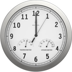 BonVivo The Classic Clock, Radio Controlled Wall Clock, Silent Without Ticking Noise, Kitchen or Wall Clock for Living Room and Office, Diameter 30 cm