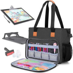 Luxja Carry Bag for LED Light Pad, A4 Light Table Light Plate Storage Bag, Travel Bag for Diamond Painting Tools and Additional Accessories, Only One Bag, Black