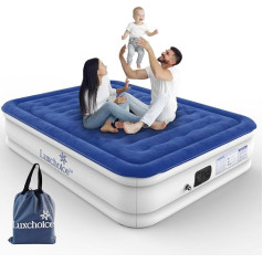 Luxchoice Air Bed, Inflatable Mattress, Air Mattress, Self-Inflating 2 Person Guest Bed with Built-in Pump, for Guests, Camping or Home Use