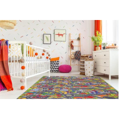 misento Play Mat Road Rug Multicoloured in Various Sizes