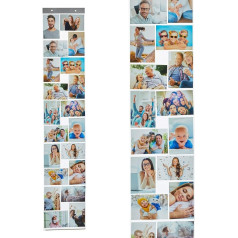 Photo Holder Photo Wall Plastic Photo Pockets (20 Photos Landscape and Portrait Format 10 x 15 cm) Transparent