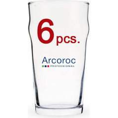 Arcoroc Original Nonic Original Pint Footed Stackable Beer Glass 57cl (6 Pack)