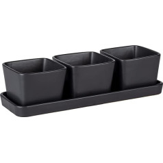 WENKO Snack & Dip Bowls Set Matte Black