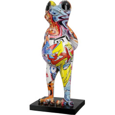 Casablanca Decorative Animal Figure Sculpture Frog - Modern Art Decoration Made of Resin - Street Art Design - Multicoloured Height 30.5 cm