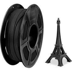 PETG Carbon Fibre Filament 1.75 mm, 3D Printing Filament for FDM 3D Printer, 1 kg/1 Spool, Dimensional Accuracy +/- 0.03 mm, Black