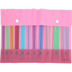 Knitting Needles Set, 55 Pieces Double Pointed Knitting Needles Set, Double Pointed Knitting Needles Aluminum Double Pointed Weaving Needles for Household Weaving, Gift for Beginners